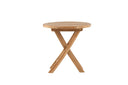 Coffee Table Hans - Ø50 with Teak Wood in Natural Look