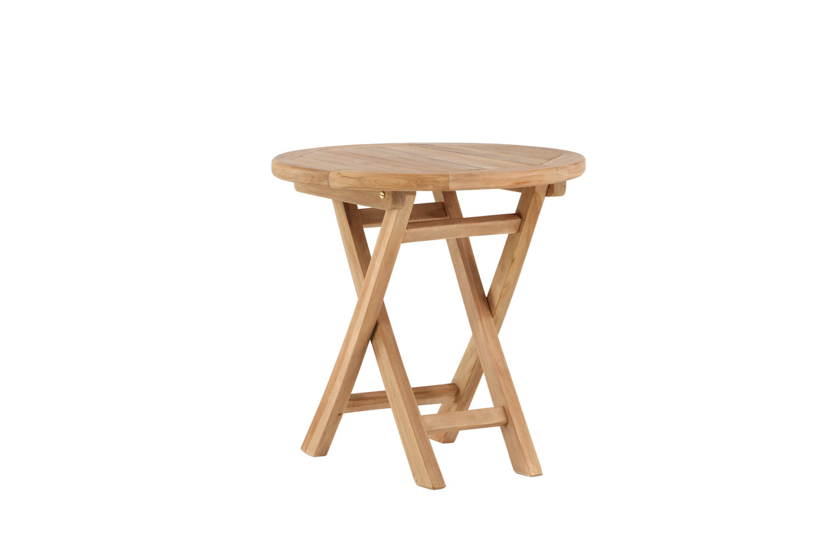 Kaffeetisch Hans -  Ø50 mit Teakholz in Natur-Optik