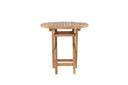 Coffee Table Hans - Ø50 with Teak Wood in Natural Look
