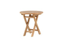 Coffee Table Hans - Ø50 with Teak Wood in Natural Look