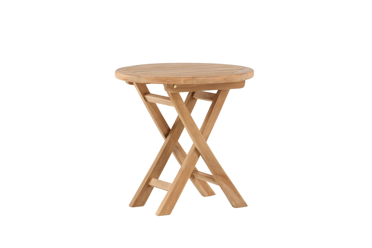 Kaffeetisch Hans -  Ø50 mit Teakholz in Natur-Optik