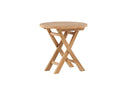Coffee Table Hans - Ø50 with Teak Wood in Natural Look