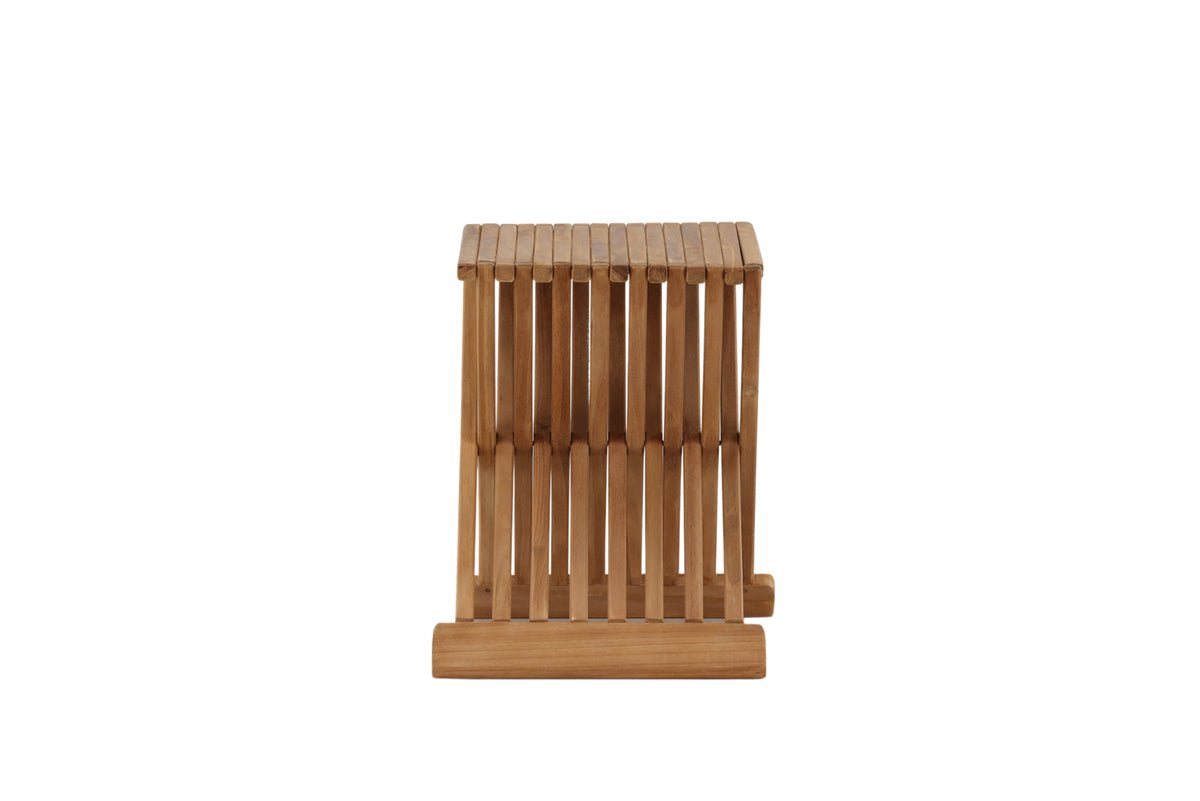 Table de jardin Zuki - une table d'appoint pliante en bois de teck