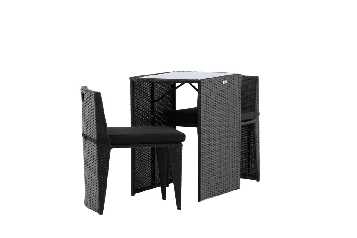 Balkonset Bob - a wahlweis schwaarzem oder groem Rattan