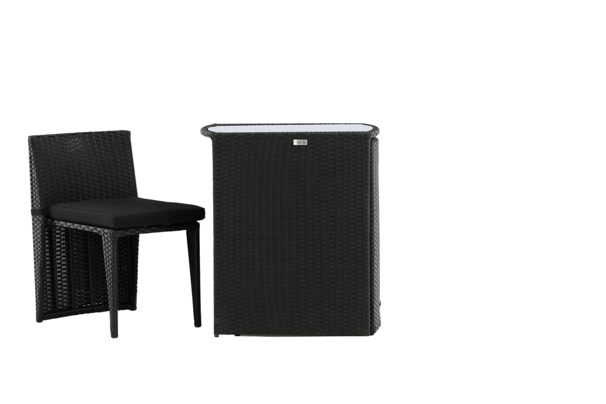 Balkonset Bob - a wahlweis schwaarzem oder groem Rattan