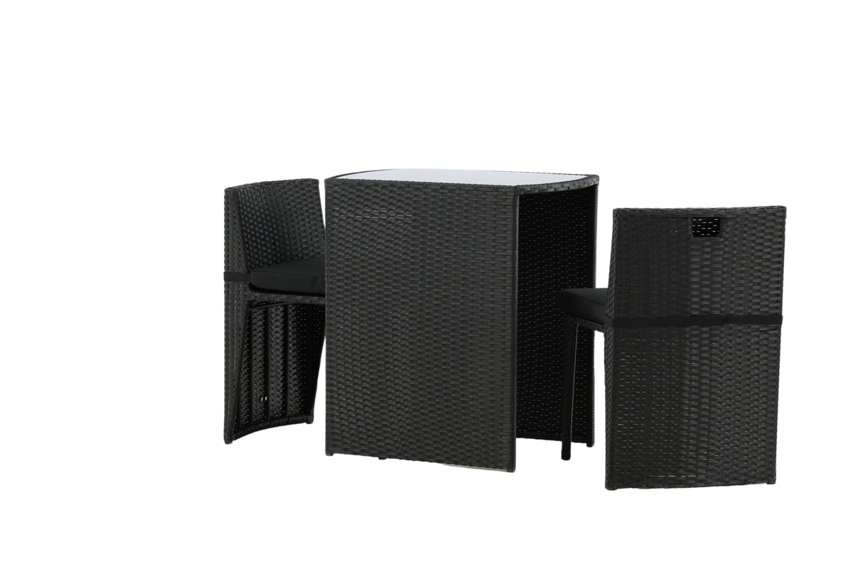 Balkonset Bob - a wahlweis schwaarzem oder groem Rattan