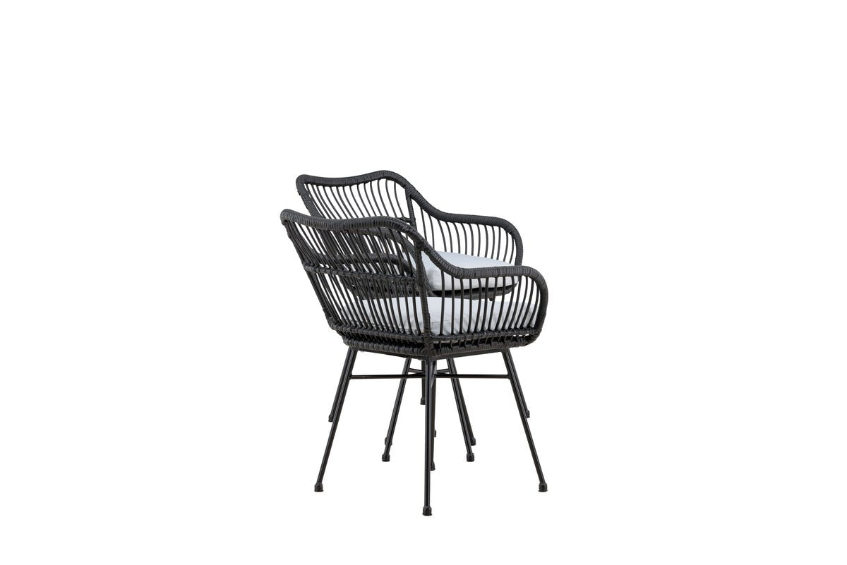 Garden seating group Aora - made of black natural rattan