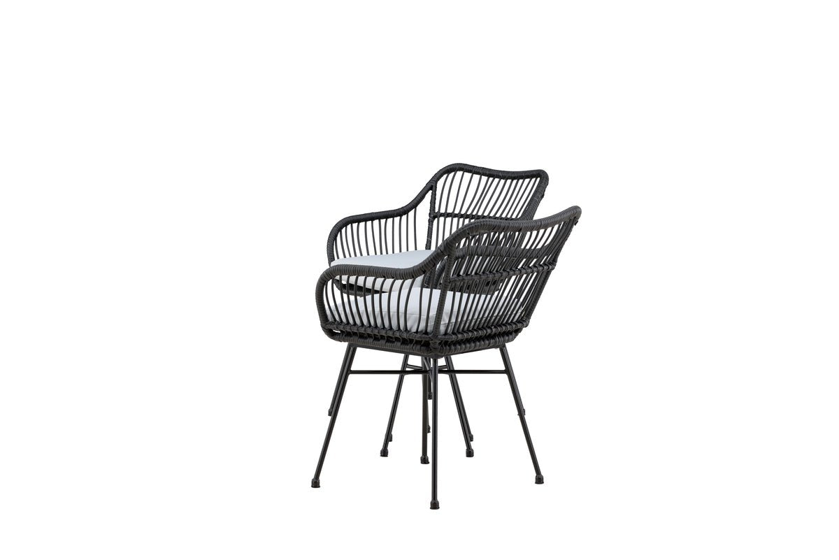 Garden seating group Aora - made of black natural rattan
