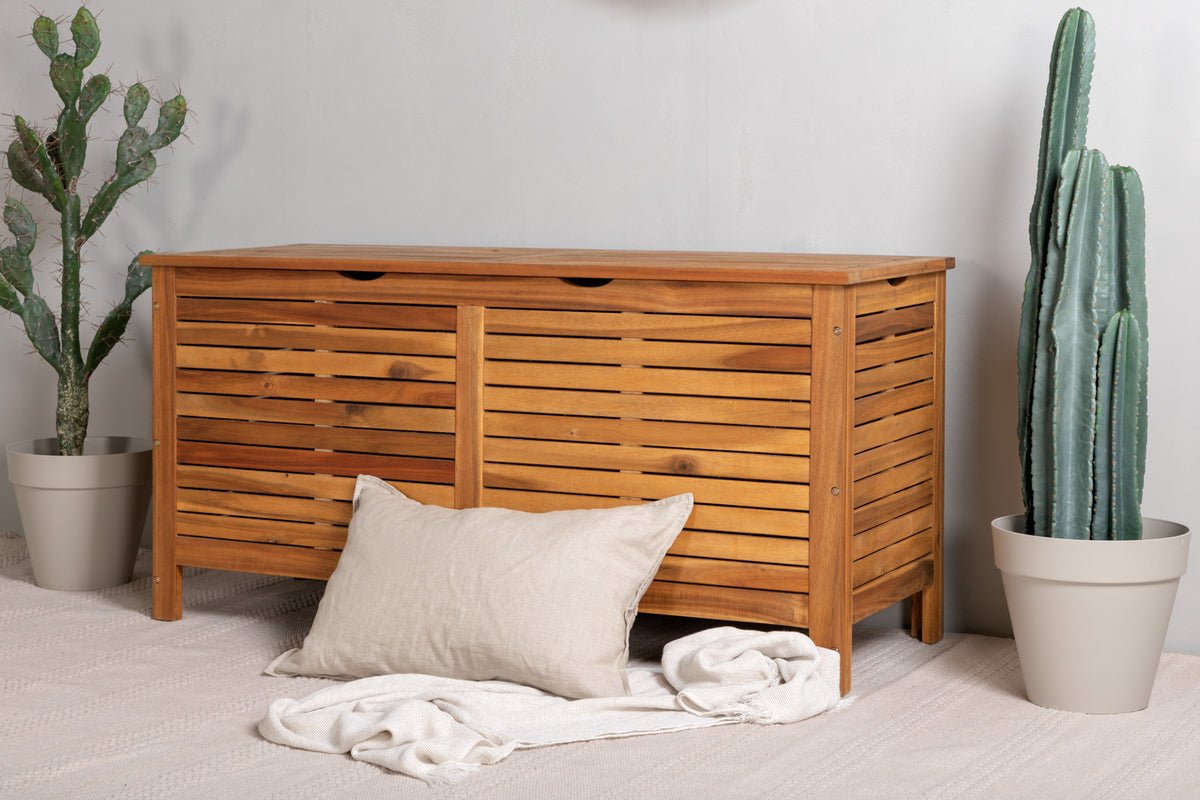 Garden Cushion Box Melissa - Made of Acacia in Natural Look