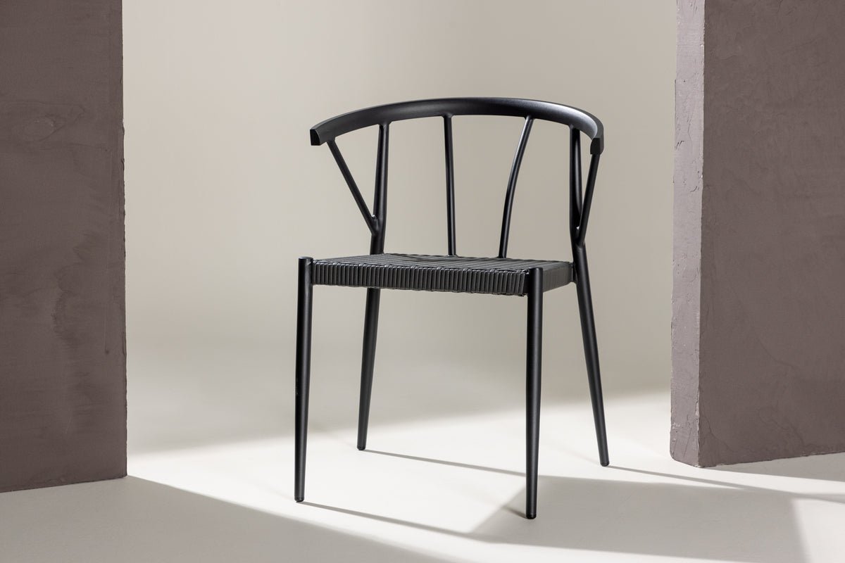 Ensemble de 6 - Chaise de jardin Tina en rotin/aluminium