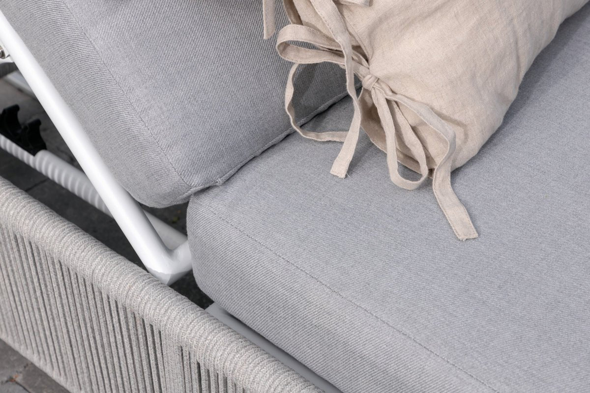 Chaise longue de jardin Mila - en polyester/métal