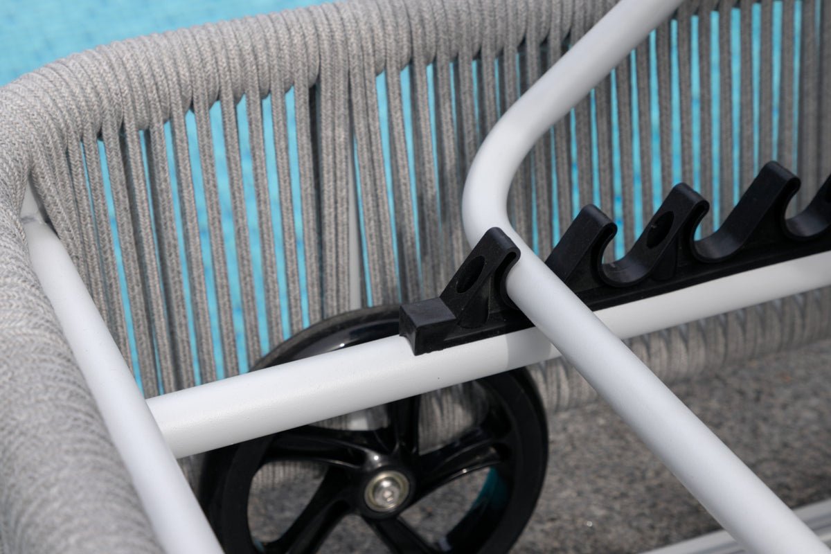 Chaise longue de jardin Mila - en polyester/métal