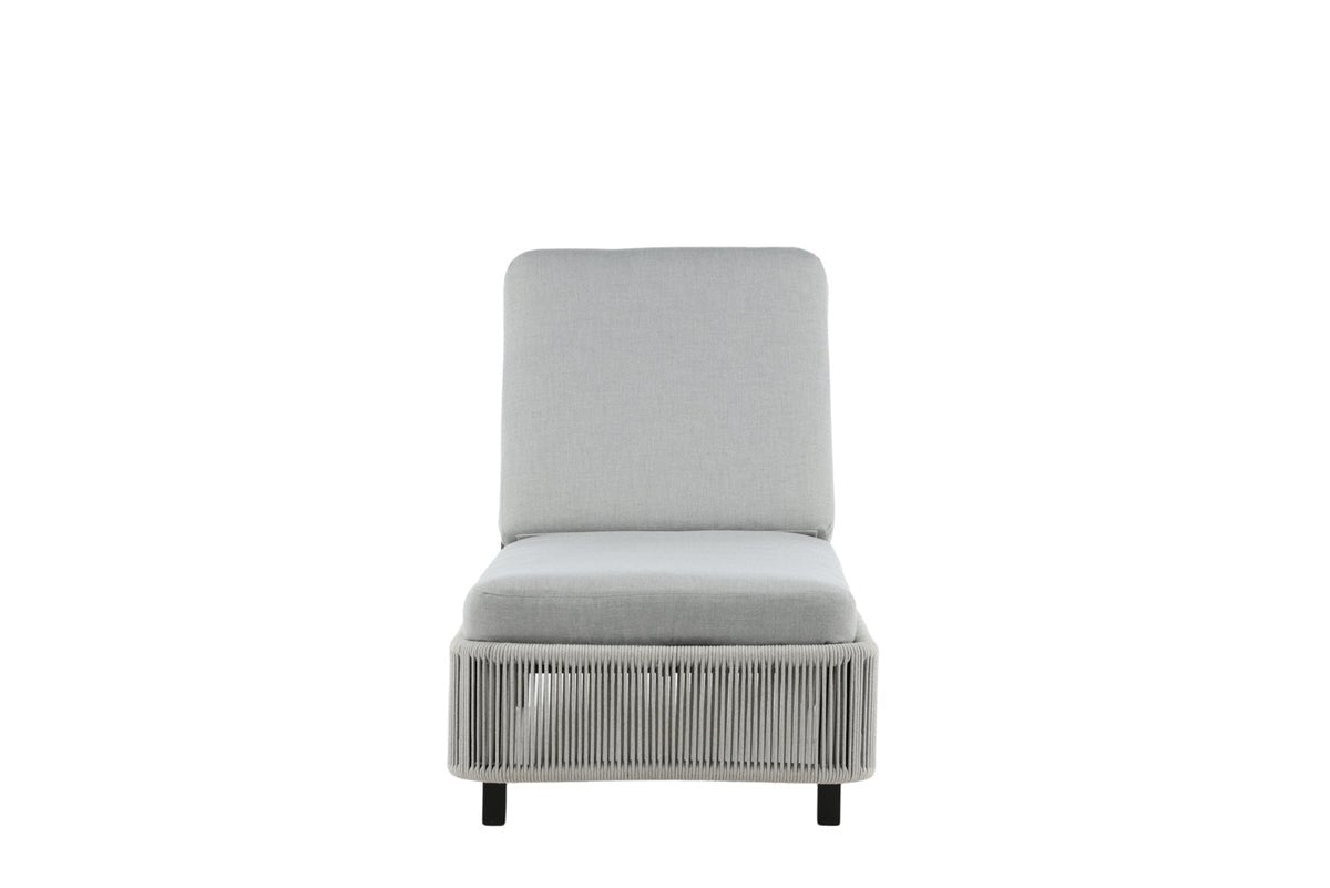 Chaise longue de jardin Mila - en polyester/métal