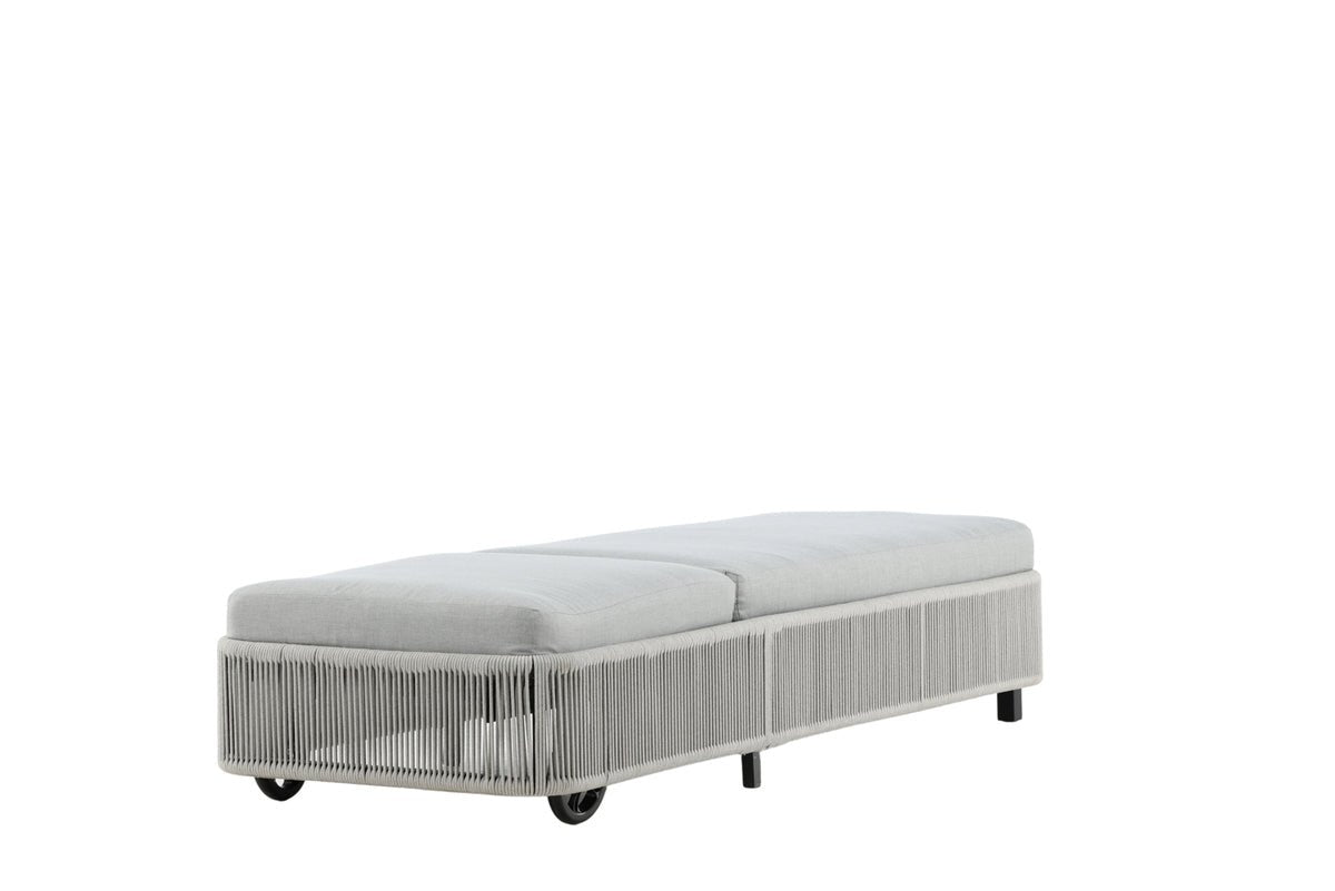 Chaise longue de jardin Mila - en polyester/métal