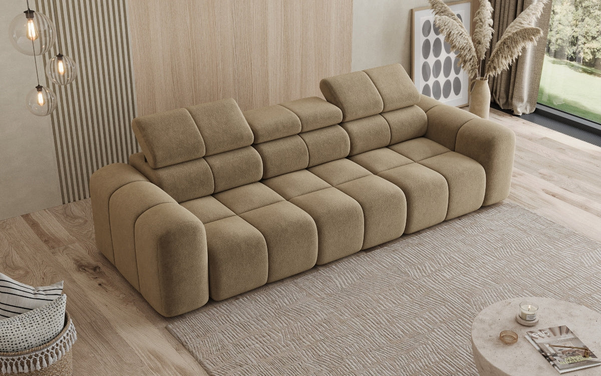 Designer 3-Seater Sofa Mia in Chenille