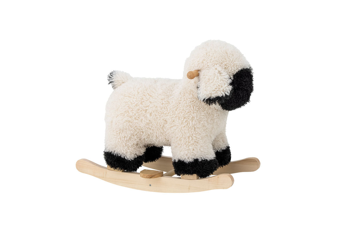 Jouet à bascule Molly – doux mouton à bascule en bois et tissu pour enfants