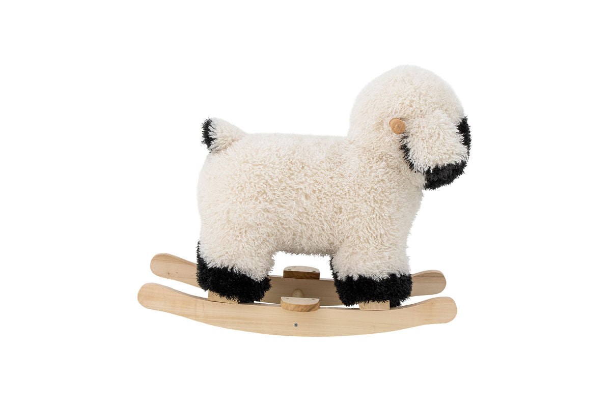 Jouet à bascule Molly – doux mouton à bascule en bois et tissu pour enfants