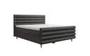 Lit boxspring Tubo en tissu texturé avec rangement