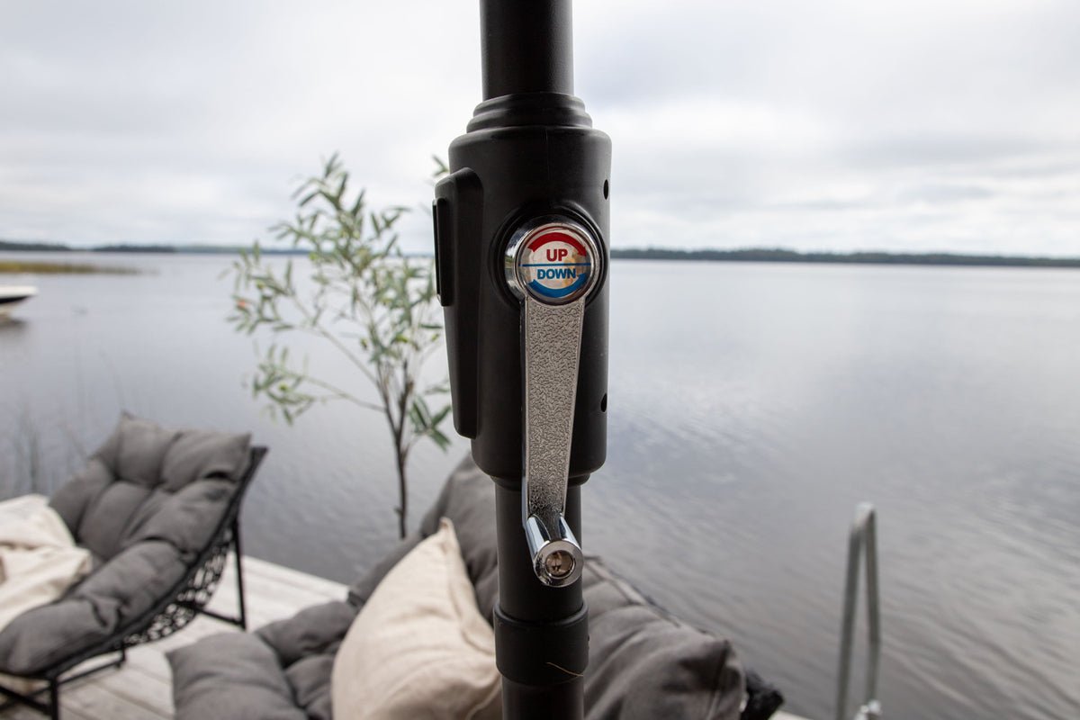 Parasol Lightning – Ø270 cm en Noir ou Gris au choix