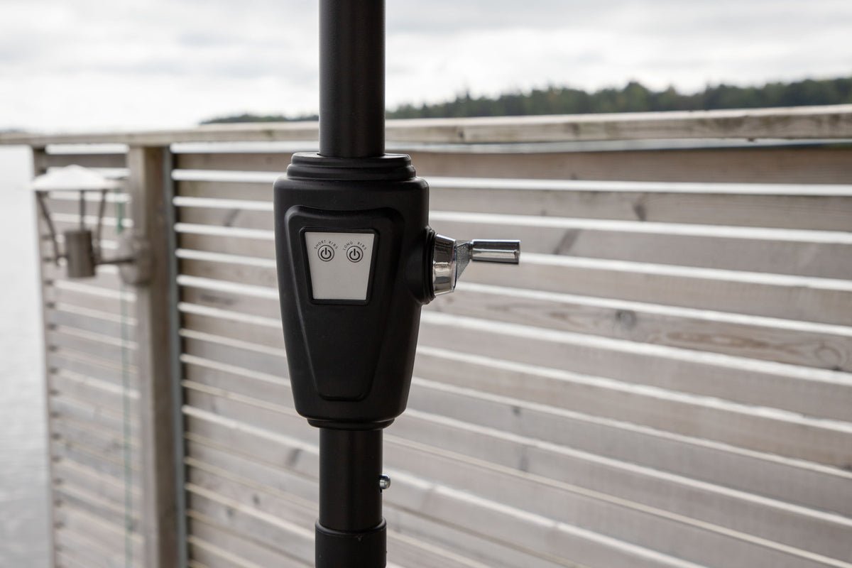 Parasol Lightning – Ø270 cm en Noir ou Gris au choix