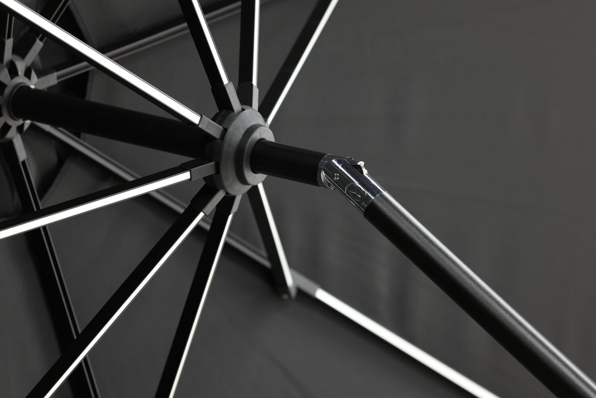 Parasol Lightning – Ø270 cm en Noir ou Gris au choix