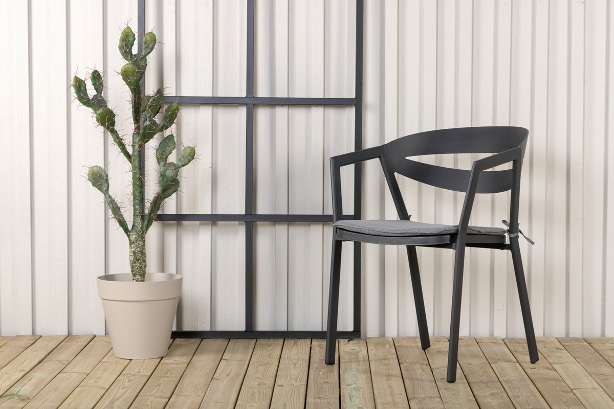 Chaise de jardin Sylt - en aluminium noir