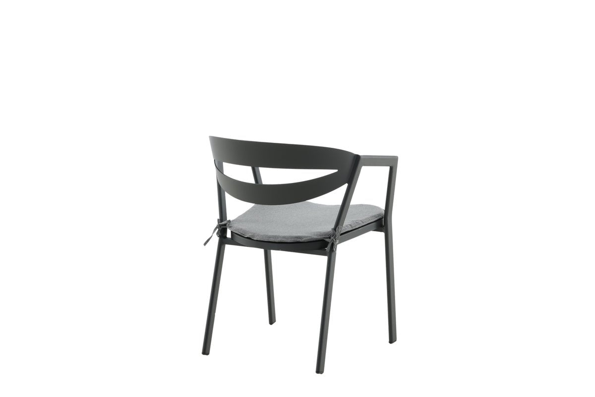 Chaise de jardin Sylt - en aluminium noir