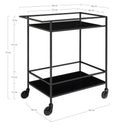 Quarto Serving Cart with Metal Frame