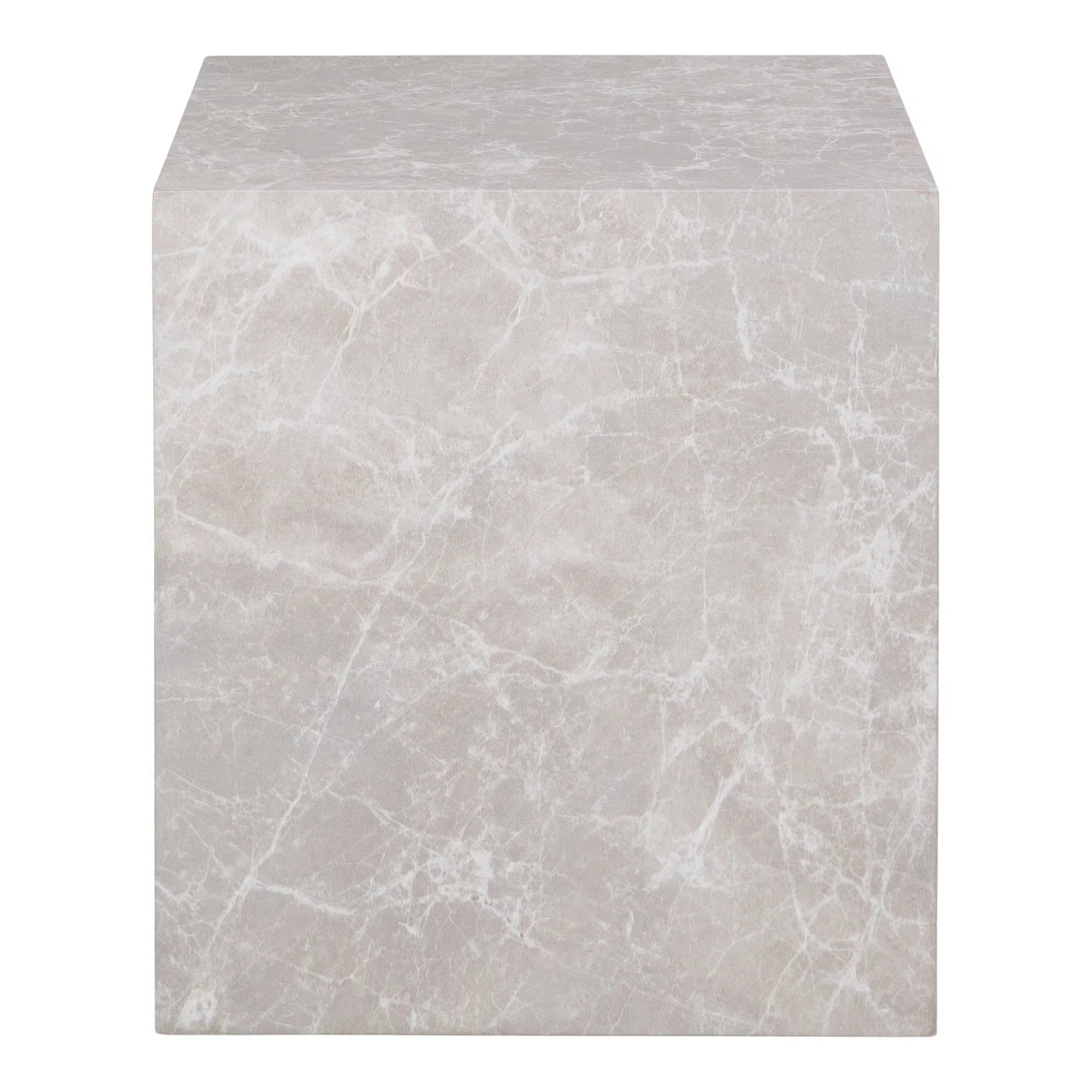Designer coffee table/side table Paris in marble look 40x40x45 cm
