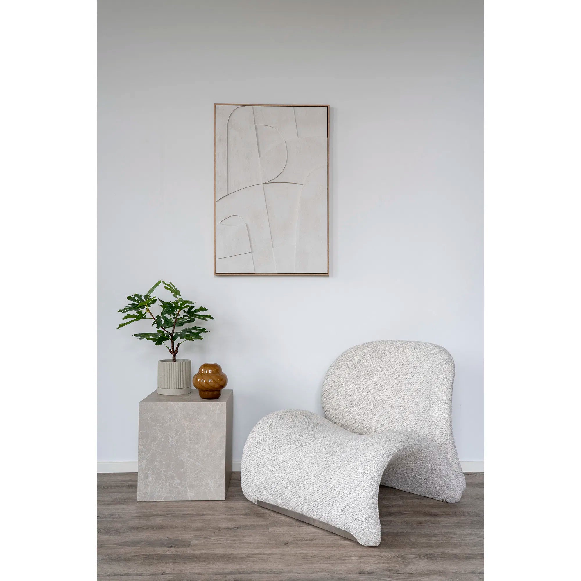 Designer coffee table/side table Paris in marble look 40x40x45 cm