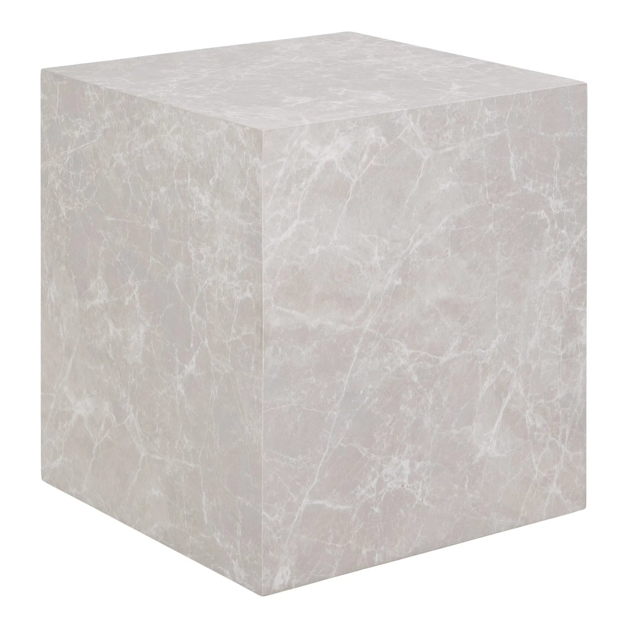 Designer coffee table/side table Paris in marble look 40x40x45 cm