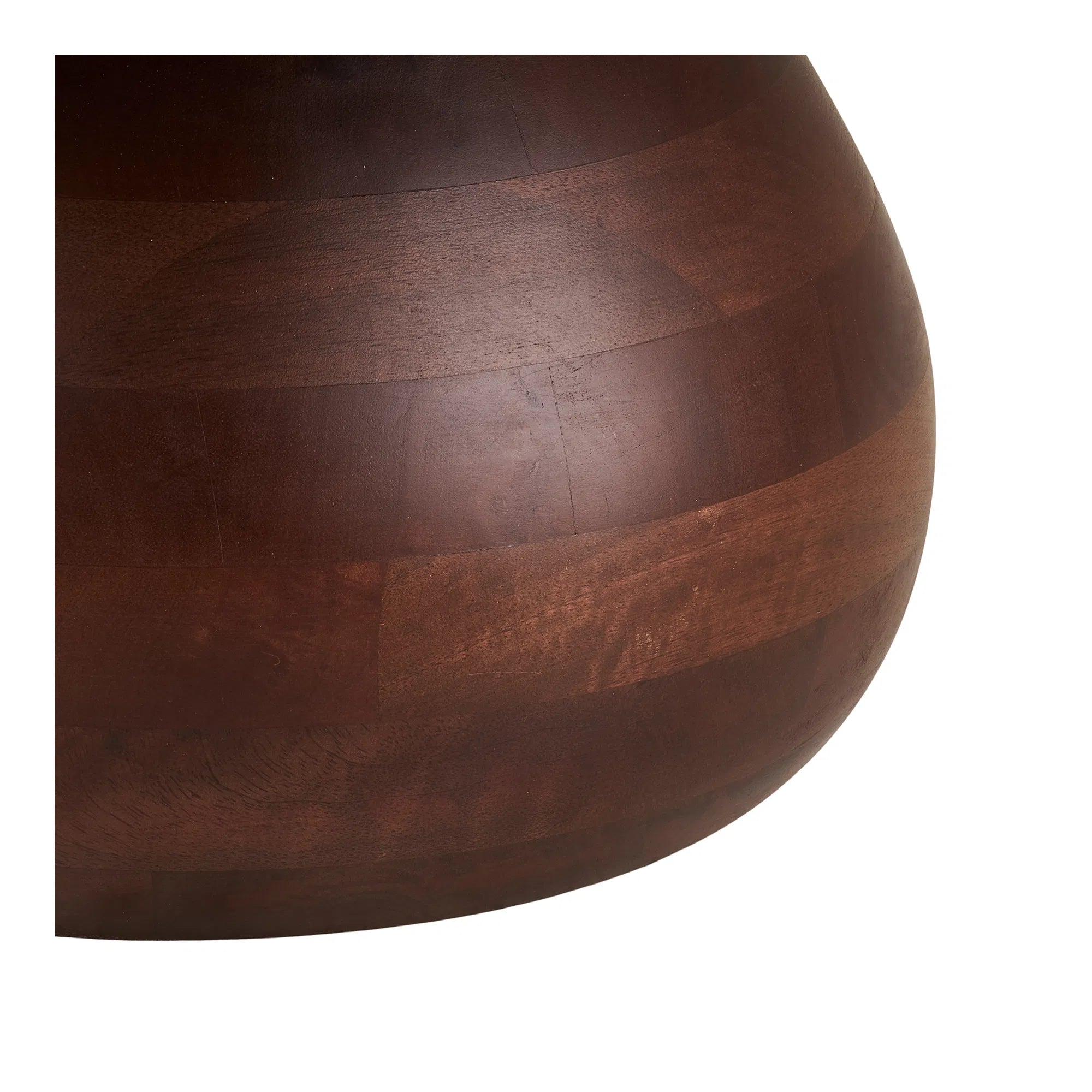 Table basse Marvella – avec plateau en marbre et pied en bois de manguier galbé