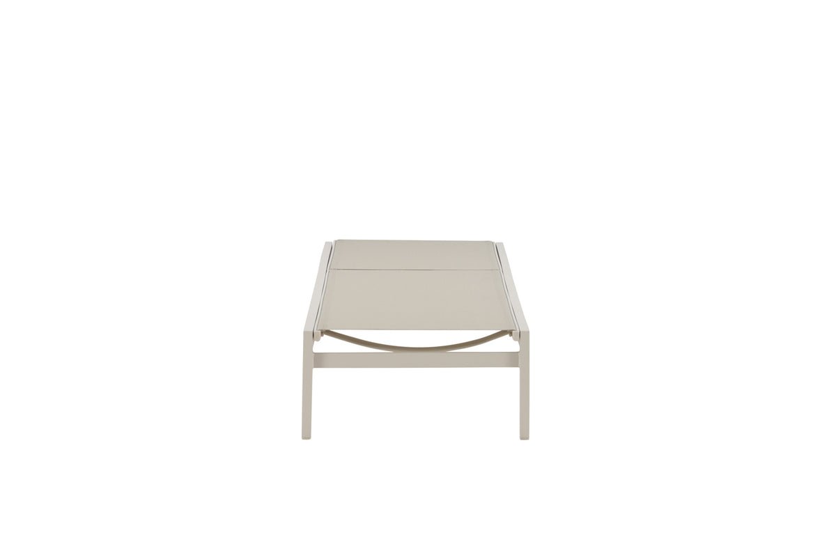 Set de 2 chaises longues "Arvella" en aluminium et tissu – réglables en Beige