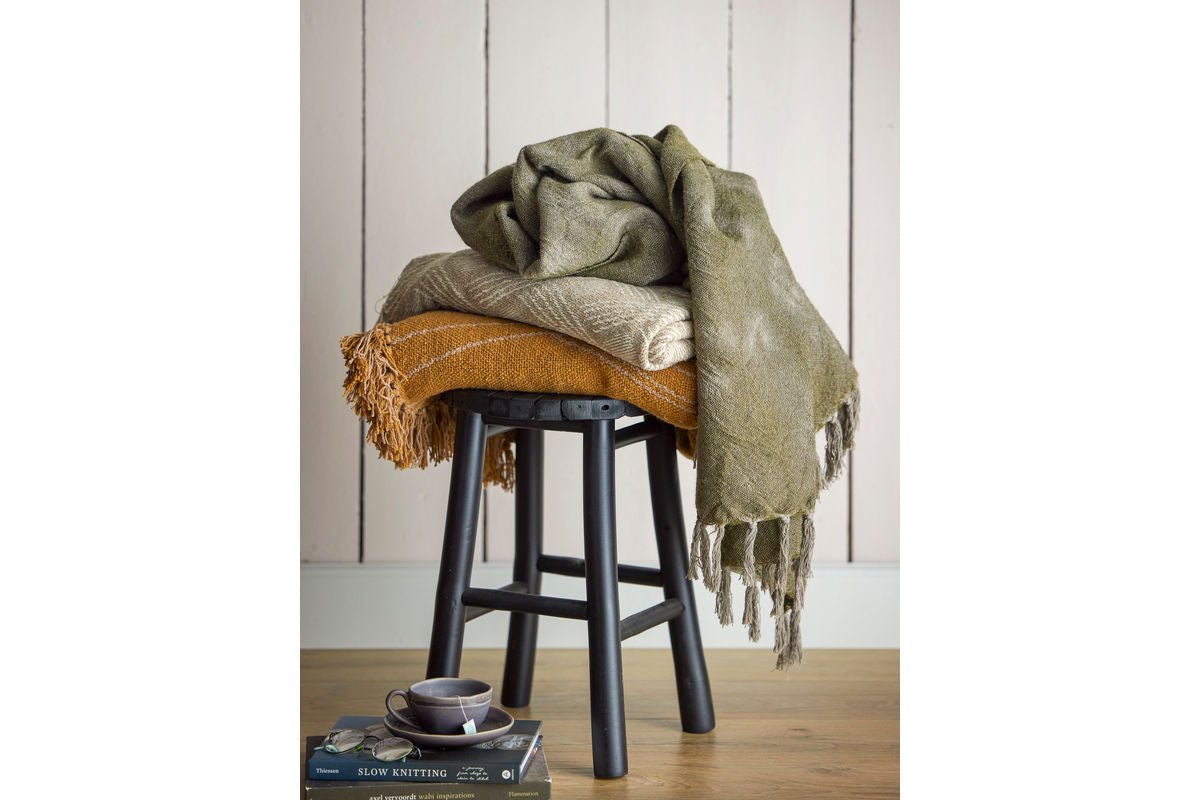 Überwurfdecke  Koa – Braun, aus recycelter Baumwolle