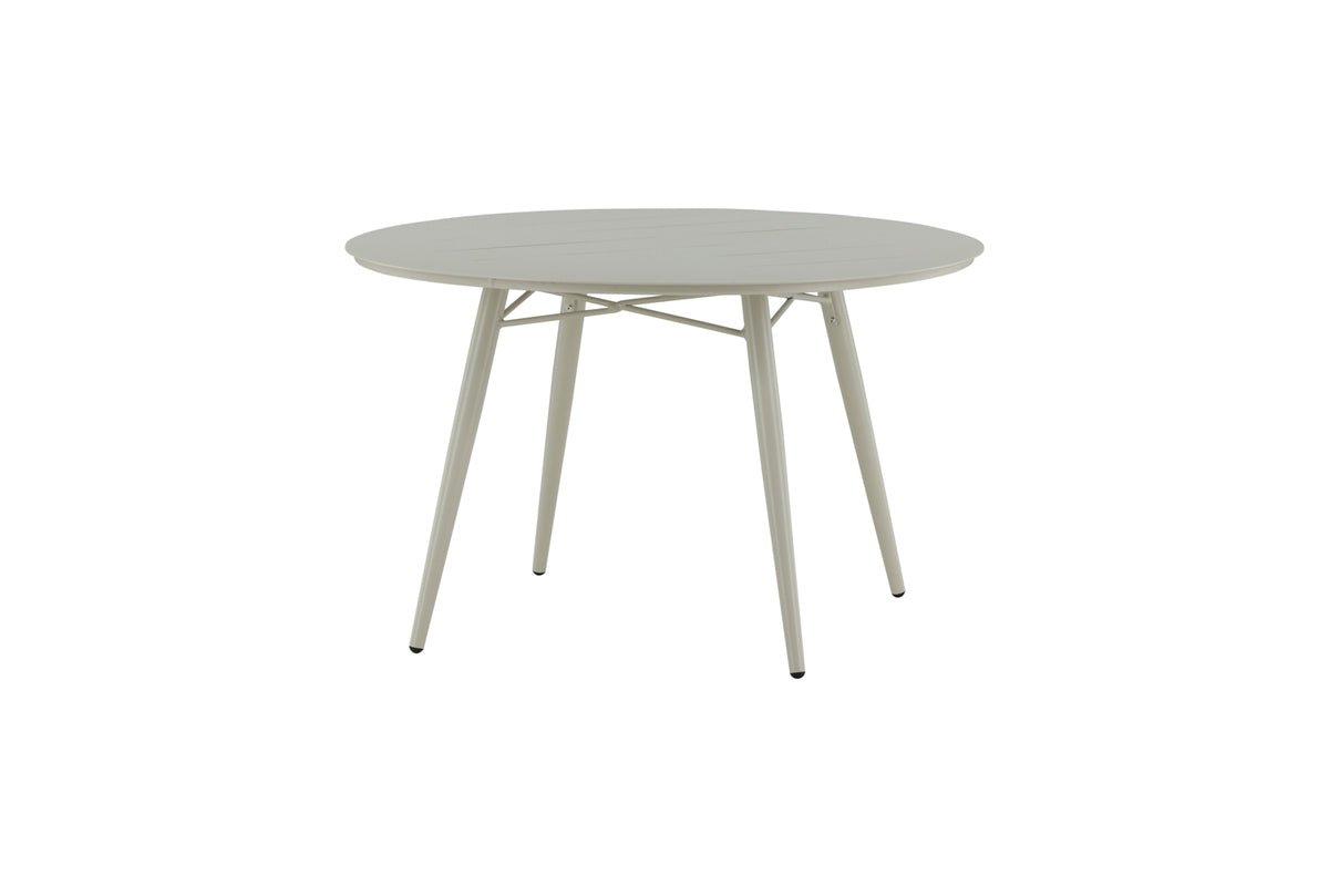 Garden Dining Table Arbor - Ø 120cm in Beige Aluminum