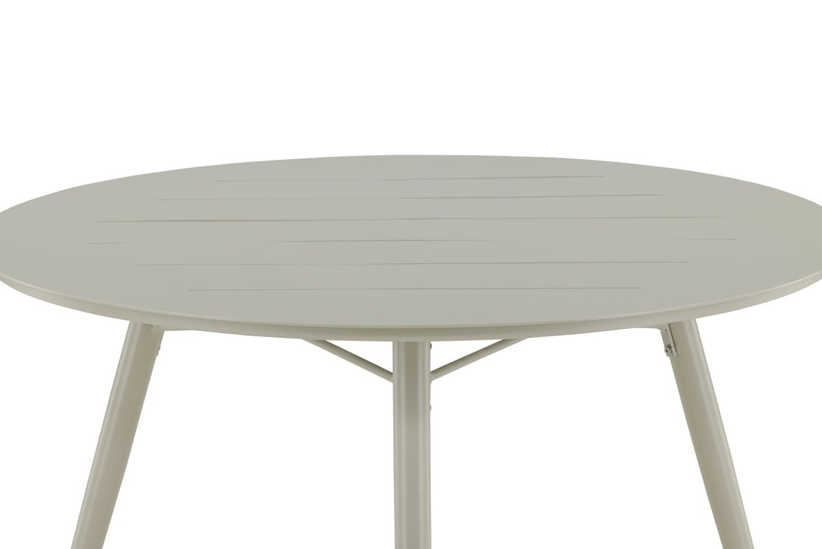 Garden Dining Table Arbor - Ø 120cm in Beige Aluminum