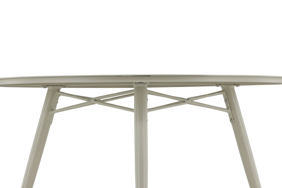 Garden Dining Table Arbor - Ø 120cm in Beige Aluminum
