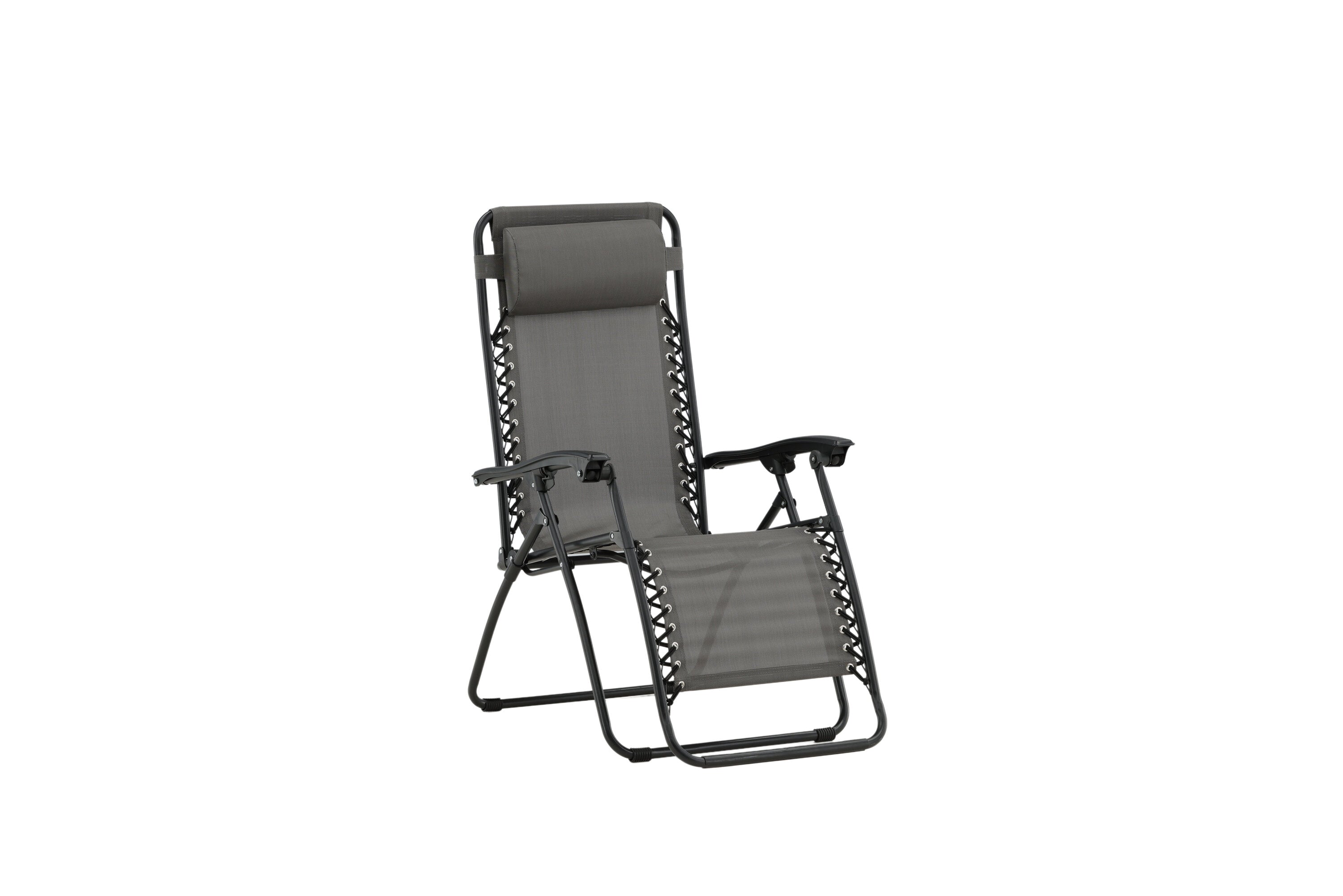 Sun lounger Trainline - optionally in Gray or Black with folding function