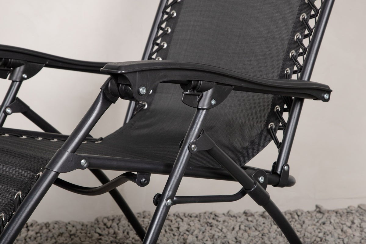 Chaise longue Trainline - disponible en Gris ou Noir avec fonction pliable