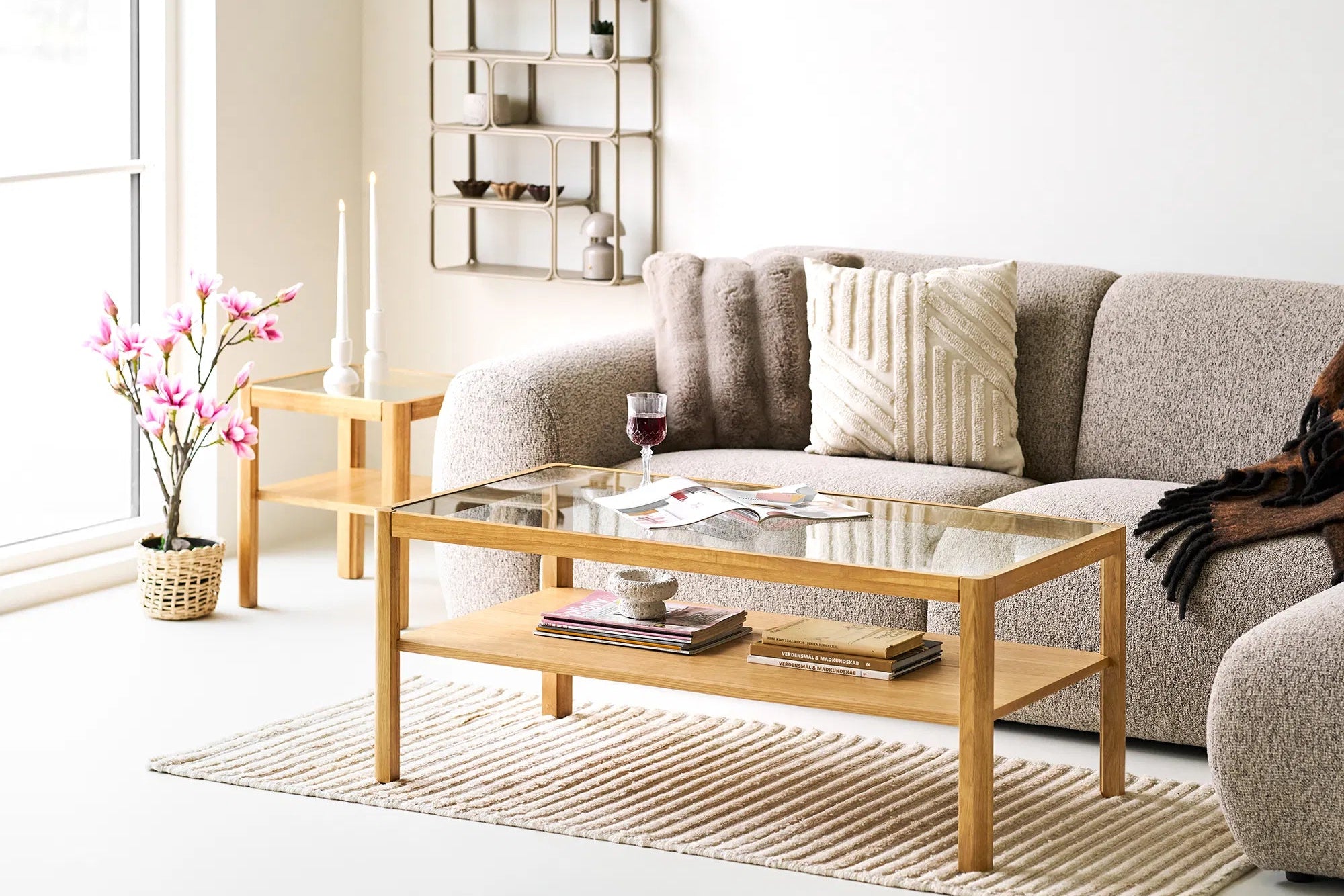 Beistelltisch Sundaria – mat gehärteter Glasplack