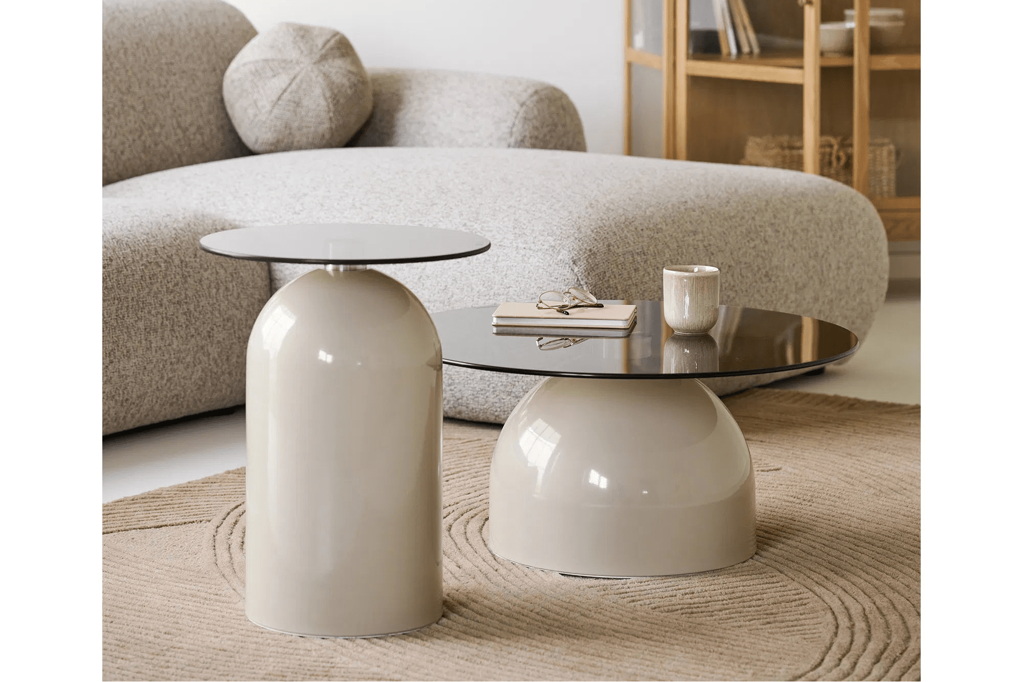 Beistelltisch Aurevik – mat gehärteter Glasplack