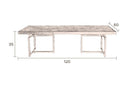 Iloria coffee table – made of acacia veneer in Brown