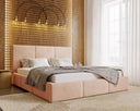 Designer Upholstered Bed Majestic in Velvet with Storage