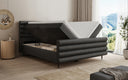 Lit boxspring Tubo en tissu texturé avec rangement