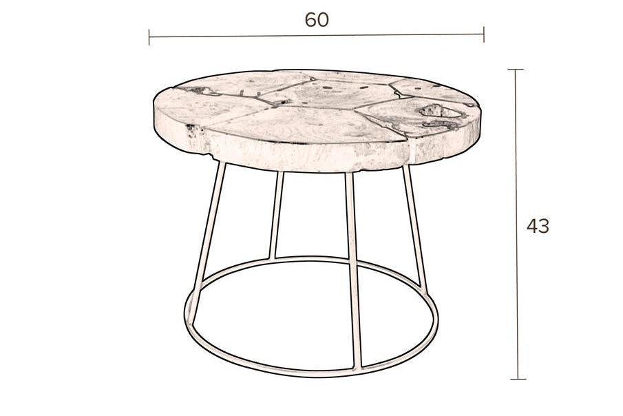Nelvian Chocolate Black L side table – made of Wood in Black