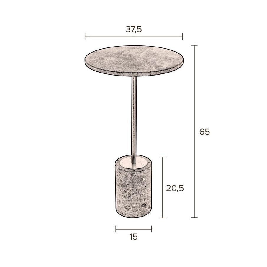 Table d'appoint Melvian – en marbre Vert