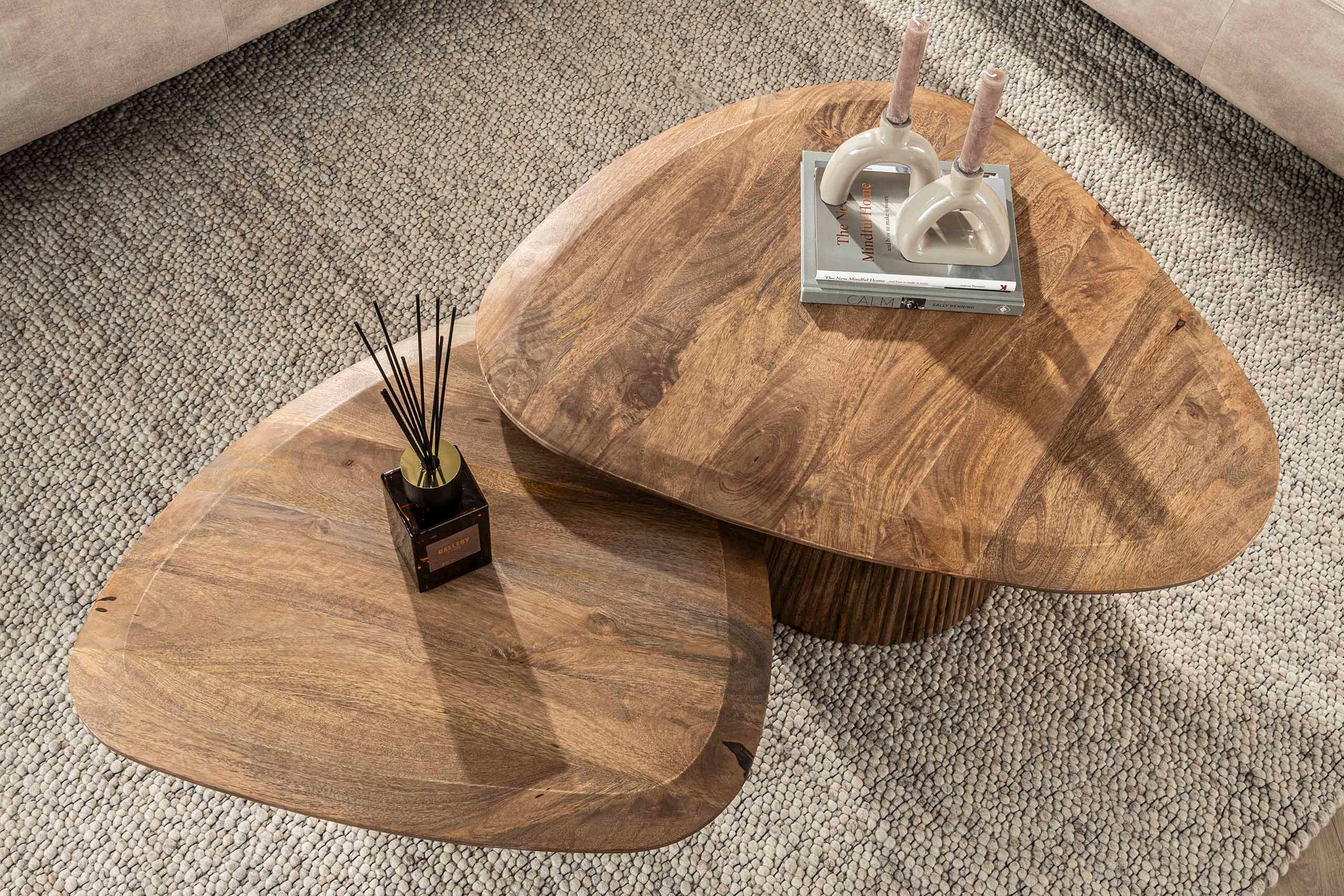 Table basse Arenza - lot de 2 en bois de manguier