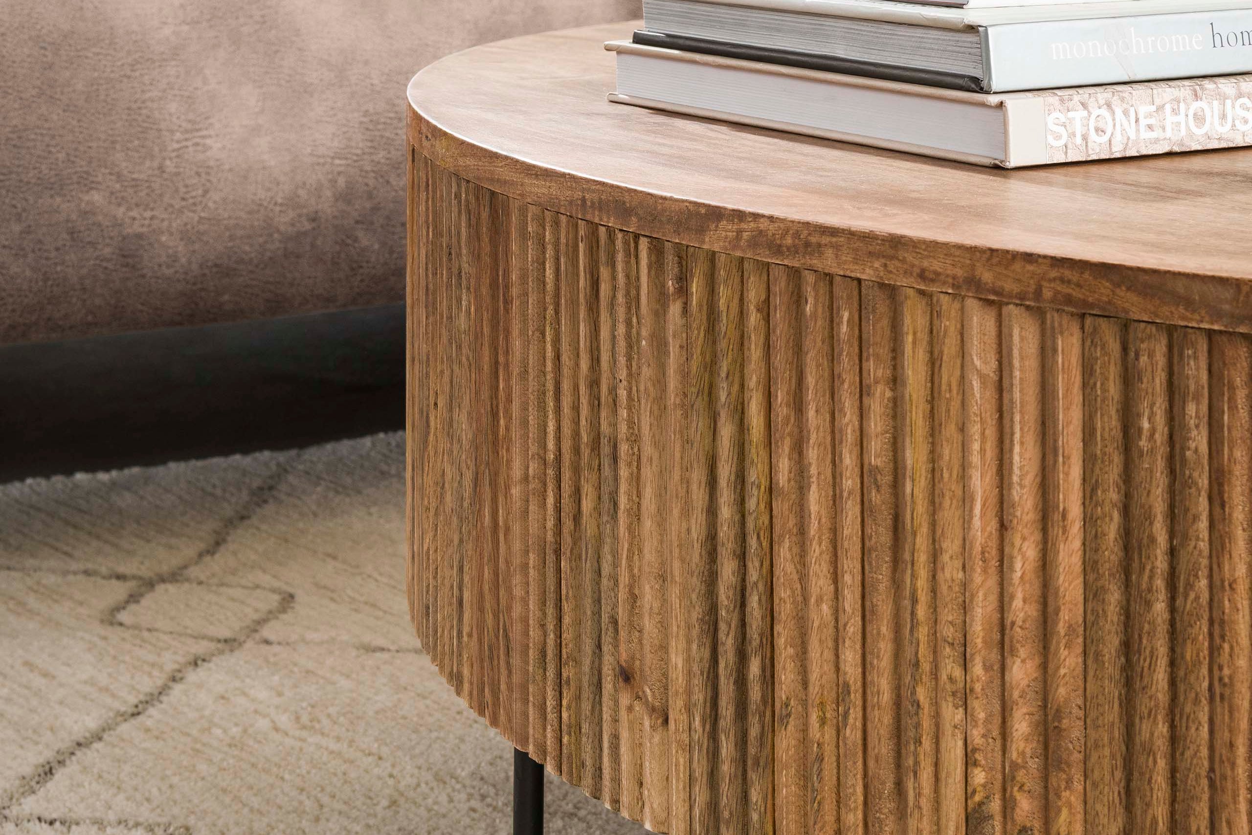 Table basse Duna - en bois de manguier ⌀ 120 cm