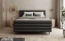 Lit boxspring Tubo en tissu texturé avec rangement