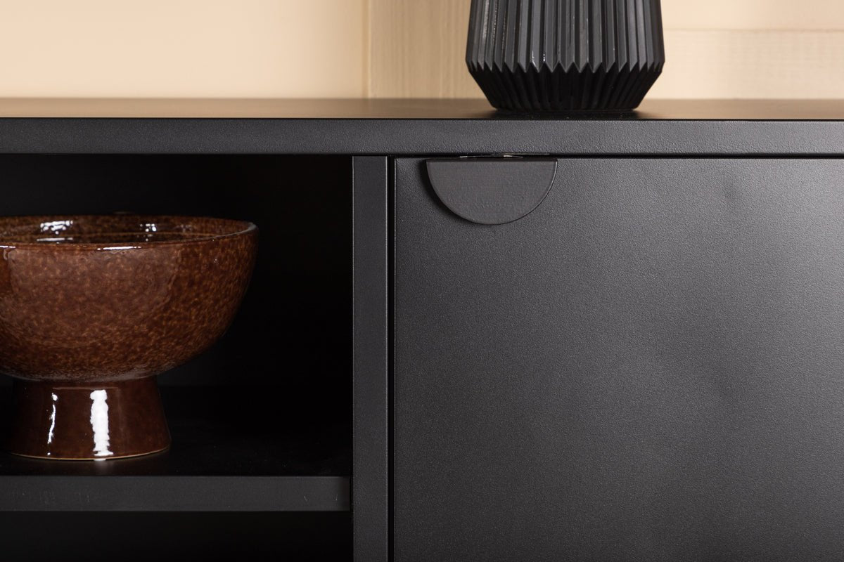 Meuble TV bas design Aureon – design moderne en Beige ou Noir